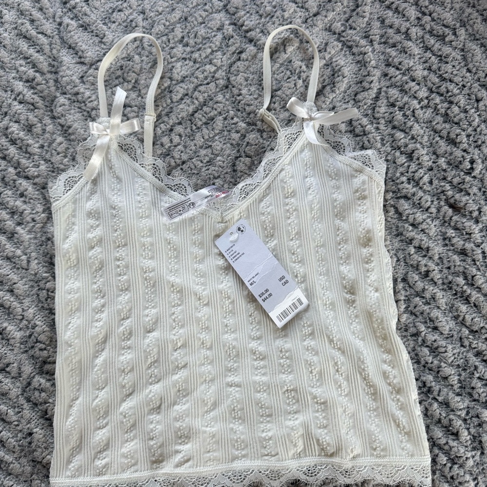Urban Outfitters Cream Lace Cami Top